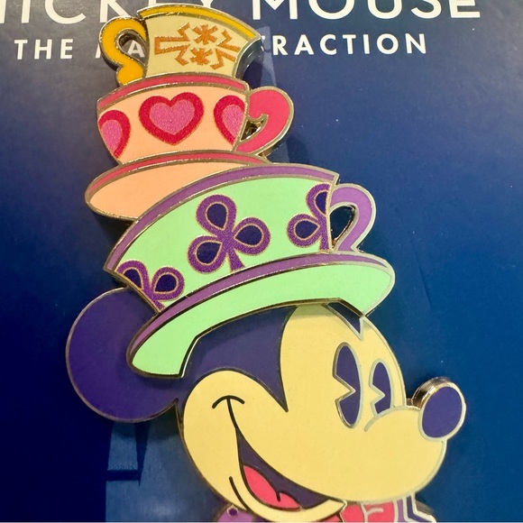 NWT. Disney Mickey Mouse Main Attraction 3/12 Alice Mad Hatter Pin LR 50th WDW. - Picture 3 of 8